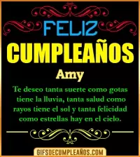 GIF Frases de Cumpleaños Amy